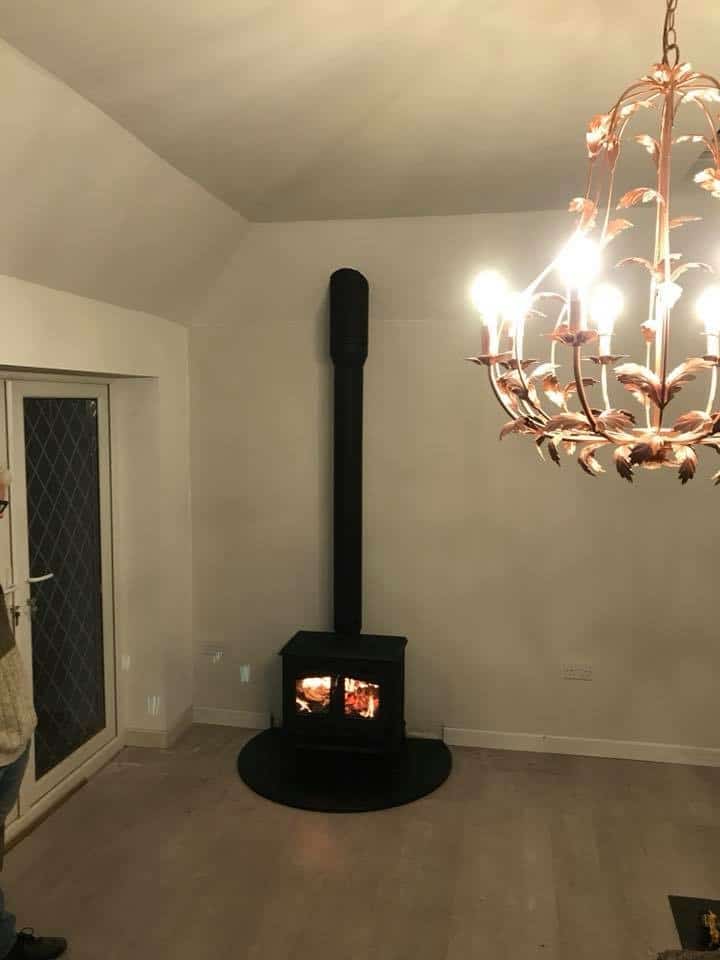 clients own sourced multi fuel stove lincsfire and twin wall installtion installed in birchington kent